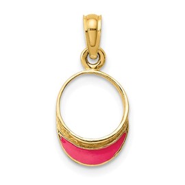 FB Jewels 14K Yellow Gold Fuschia Beach Bum Sun Visor