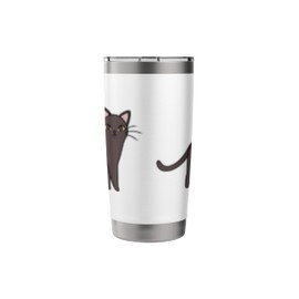 Funny Cat Tomcat Kitty Feline Whiskers is Intrigued Stainless Steel Insulated Tumbler