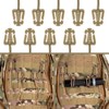 IronSeals 10 Pack Triangle Shape Tactical Gear Clip Backpack Webbing