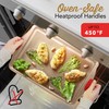 Baking Sheet Set, 3-Piece Cookie Sheet Set with Silicone Handles,
