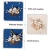 CAXUSD Elegant Ceramic Flower Hair Comb Hair Accessory for Wedding