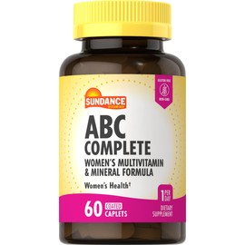 Sundance ABC Complete Women's Multivitamin & Mineral Formula 60 Coated Caplets Per Bottle (3)