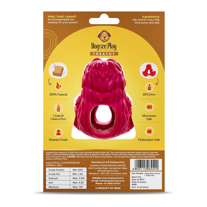 Dogsee Play Extremely Strong Treatoy Pink - Microwaveable Dog Toy