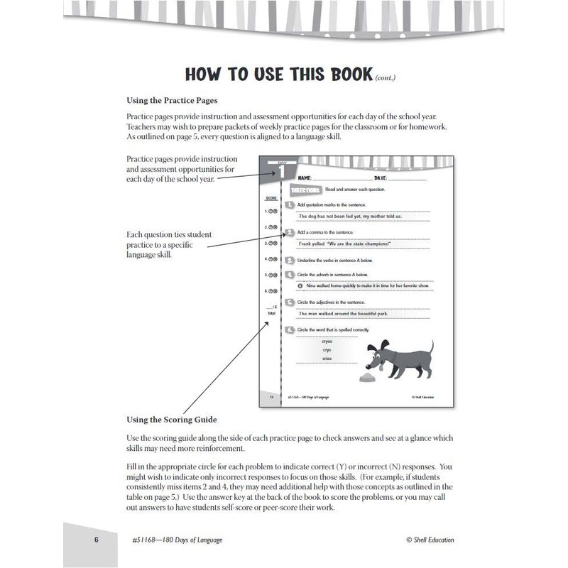180 Days™: Language for Third Grade: Practice, Assess, Diagnose
