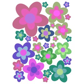 GamesMonkey Autoaufkleber Blumen G?nseblmchen Prilblumen Tuning - 27/54/108 Stck - Lustige Karosserie Motorrad Fahrradhelm Glasaufkleber (Small, 27 Stcke, Farbe 003)