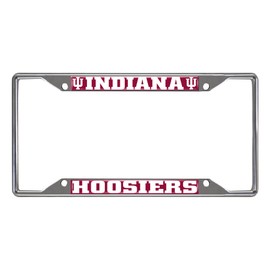 FANMATS 25030 Indiana Hooisers Chrome Metal License Plate Frame, Team Colors, 6.25in x 12.25in