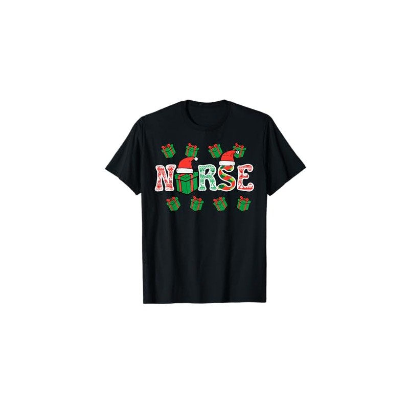 Christmas Nurse Xmas Scrub Top RN ER ED Icu Nicu