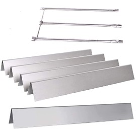Gassaf 22.5 inch flavorizer bars and 28 1/8 inch Burner Tube Set Replace for Weber Spirit E-310, E-320, Genesis Silver B C, Spirit 700, Weber 900, Parts Kit Replace for Weber 7536 65903 7508