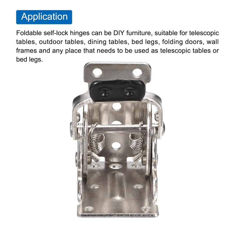 sourcing map 4pcs Table Leg Folding Brackets, Foldable Self Lock