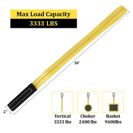 hzexun Pack of 2 Lifting Sling Round Sling 3 m x 5 cm Lifting Strap Lifting Strap Load Capacity 4.2 Tonnes Made of Polyester