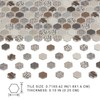 240 pcs, Dollhouse Flooring, 1:12 Scale Doll House Hexagonal Tiles,