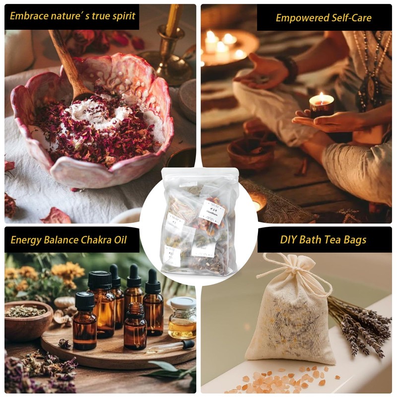 32pcs Dried Herbs for Witchcraft, Witchcraft Supplies Kit for Wiccan