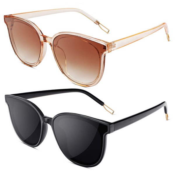 Sunglasses for Women, Womens Sunglasses Trendy with Big Round Frame
