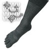 Pax-Asian Men's Five Fingers Socks silver ion 25-27cm 3-Pair Set