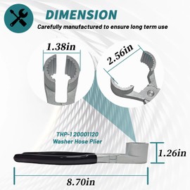 THP-1 20001120 Washer Hose Pliers, Washing Machine Hose Pliers Tool for Clothes Washer Inlet Hoses and Water Line Clamp Removal