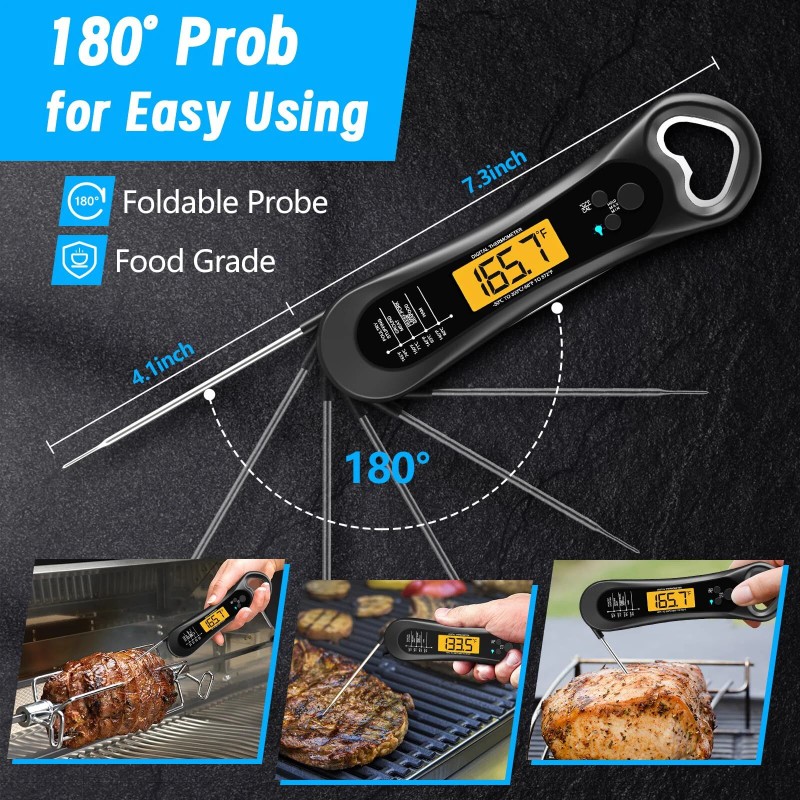 Biison Ultra Fast Digital Thermometer with Bottle Opener IP66 Waterproof
