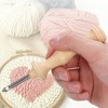 2Pcs Punch Needle Embroidery Kit Wooden Handle Yarn Needle DIY