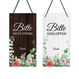 Putuo Decor Please Do Not Disturb Sign PVC Door Sign Please Knock In Double Sided Hanging Sign 10x5 Inch Office Sign