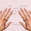 Uñas postizas almendradas con punta francesa corta y pegamento, uñas