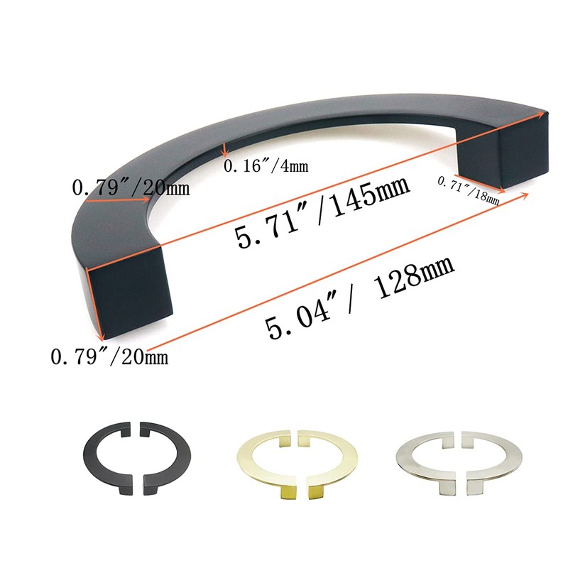 Tsnamay 5.71"/145mm Cabinet Pulls Semi-Circular Antique Pull Knobs Traditional Symmetrical