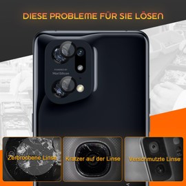 ExtKry 2 Pack Camera Glass for Oppo Find X5 Pro CPH2305 Replacement Original Rear Camera Lens Glass Replacement HD Camera Protection Camera Glass + Repair Kit