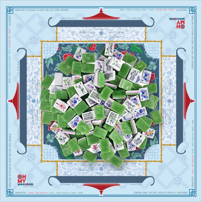 Modern Luxury American Mahjong Set 160PCS 32mm 4-Layer Engraved Acrylic