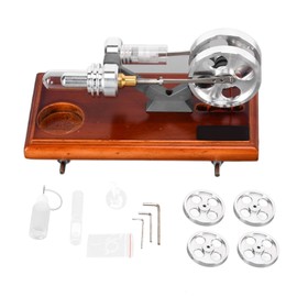 Metal Stirling Engine Model Car Toy Kit Aluminum Alloy Science Physical Model Gift for Adult Kids