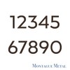 Montague Metal Products MHN-08-F-BK1-5 Floating House Number, 8" x 6"