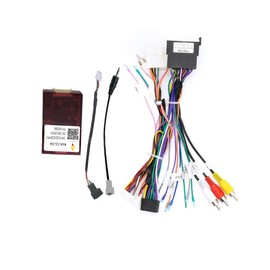 16pin Car Stereo Radio Power Retrofit Wiring Harness Cable Adapter fits for Hyundai IX35 Tucson 2 Azera Kia Sportage Sorento w/ 24p OEM Backup Camera & Factory Amplifier