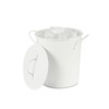 bar@drinkstuff Galvanised Steel Insulated Ice Bucket White - Metal Party