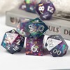 Cusdie Sharp Edges DND Dice, 7 PCs D&D Dice, Handcrafted