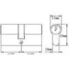 Security Cylinder Door Lock 68 mm 8x Keys 34/34 Brass