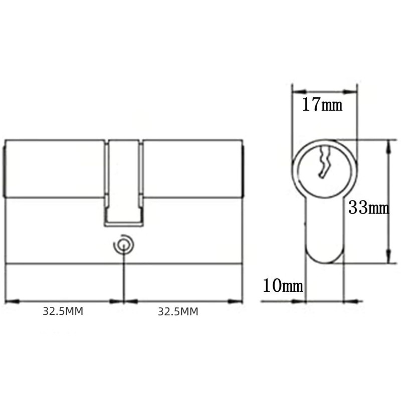 Security Cylinder Door Lock 68 mm 8x Keys 34/34 Brass