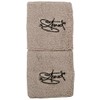 Original 2Stoned Sweatbands 8 cm Beige with Embroidery in Black