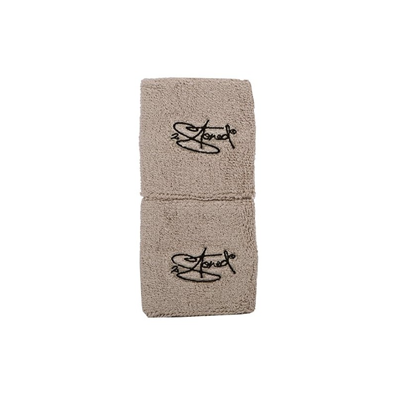 Original 2Stoned Sweatbands 8 cm Beige with Embroidery in Black