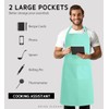 Syntus 2 Pack Adjustable Bib Apron Waterdrop Resistant with 2