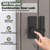YogePote Keyless Password Barn Door Lock, 180 Degree Adhesive Cabinet
