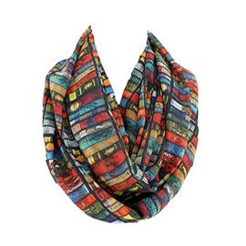 Etwoa's Bookshelf Books Infinity Scarf Circle Scarf Loop Scarf