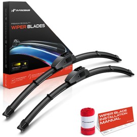 A-Premium Pack of 2 Windshield Wiper Blades with Wear Indicator & Towel - Compatible with Honda Insight 2000-2006 & Acura RL 1996-2004 - 22" and 19", Hook Connector, Left and Right