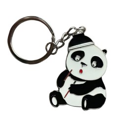 LiJuanWang Keyring Pendant, Gift Keyring, Panda Key Ring, Metal Lucky Charm, Panda Bear China Souvenir, Panda Key Ring, for Men, Women, Children (2)