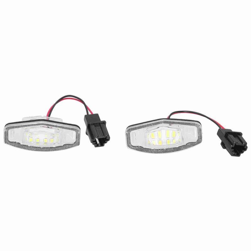 Pair of LED License Plate Lamp White Light 34100S0A013 Fit