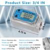 UwinVwin 3/4" Digital Water Meter and Fuel Meter Diesel Meter