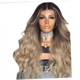 LALAFINA Curly Wig with Blunt Bangs Comfortable Fashion Hair Cover for Women Daily Wear and Special Events