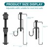 6Pcs Stainless Steel Brick Hooks, No Drill, No Nail Holes,