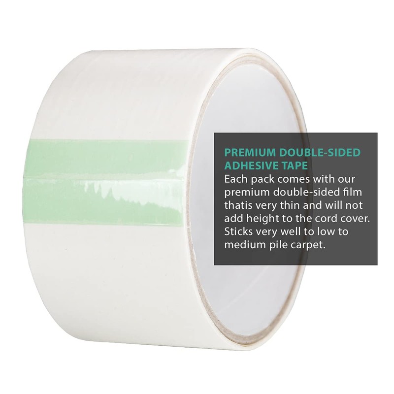 UT Wire 3-Channel Cord Protector & Concealer for Floor -