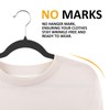 ELONG HOME Velvet Hangers 50 Pack, Black Slim Felt Hangers