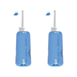 ULTECHNOVO Nasal Irrigator with Dual Nozzles Nasal Cleaning Bottle for Adults One-button Control Safe Practical Sinus Wash Tool