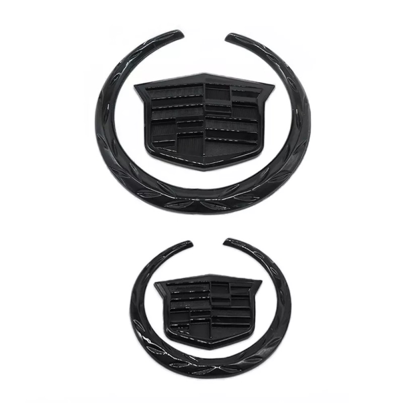 Unbranded 2PCS Black Front Grille Rear Trunk Lid Badge Emblem