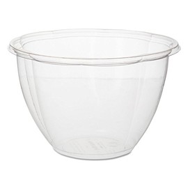 Salad Bowls, Clear, 48 Oz, 6 11/16" Dia, 300/carton