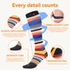 bysock Knee High Toe Socks for Women Men Rainbow Stripe